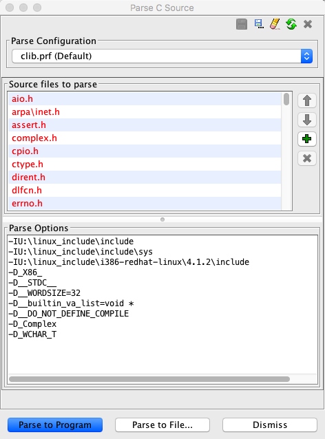 Dialog: C Parser